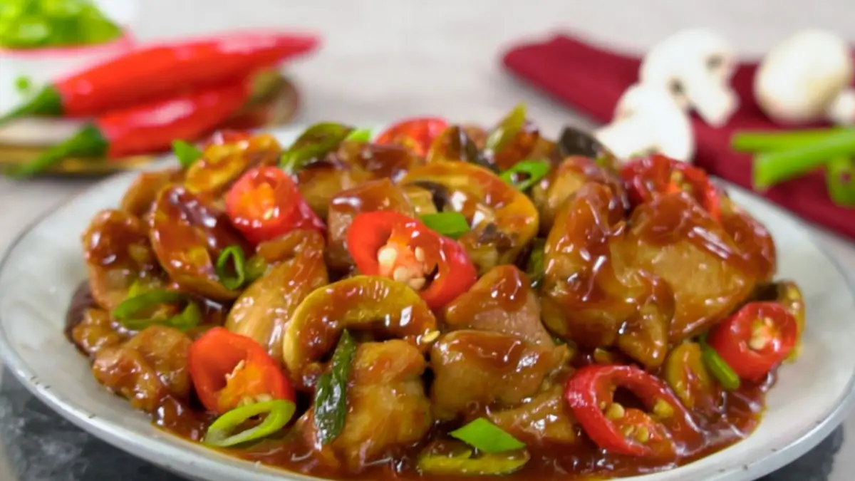 Resep Jamur Kancing Asam Manis